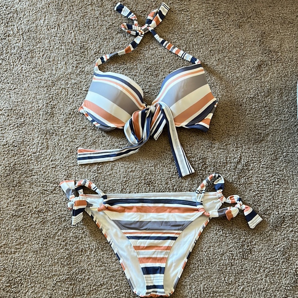 Adore Me striped bikini